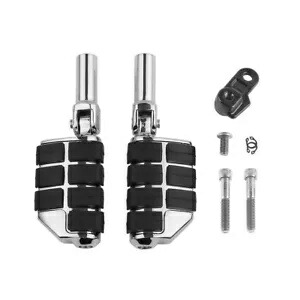 クロームリアフットペグフットレストマウントハーレーソフテイルスリムFLS 12-17 2016に適合 Chrome Rear Footpeg Footrests Mount Fit For Harley Softail Slim FLS 12-17 2016 【並行輸入品】