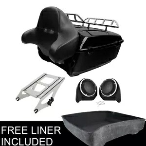 キングパック トランクパッド トップレール 2up マウント & スピーカー ハーレーツーリング 14-UP に適合 King Pack Trunk Pad Top Rail 2up Mount & Speakers Fit For Harley Touring 14-UP 【並行輸入品】