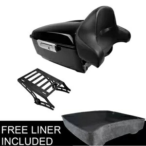 キングパック トランク バックレスト & 2up ラック ハーレー ツアーパック ツーリング FLHT 14-23 に適合 King Pack Trunk Backrest & 2up Rack Fit For Harley Tour Pak Touring FLHT 14-23 【並行輸入品】