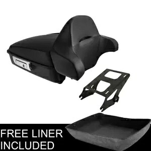 マットチョップドパックトランクバックレストラックハーレーツアーパックツーリング14以降に適合 Matte Chopped Pack Trunk Backrest Rack Fit For Harley Tour Pak Touring 14-up 【並行輸入品】