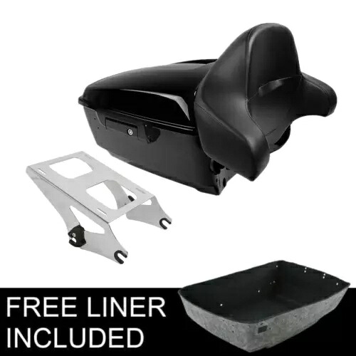 キング トランク ラッチ パッド付き 2Up マウント ハーレー ツアー パック エレクトラ グライド 14 以降に適合 King Trunk W/ Latch Pad 2Up Mount Fit For Harley Tour Pak Electra Glide 14-later 【並行輸入品】