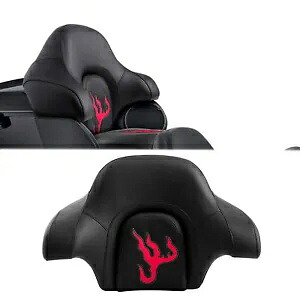 ブラックレッドパッセンジャーキングトランクアームドバックレストパッドハーレーツーリング14-24用 Black Red Passenger King Trunk Armed Backrest Pad Fit For Harley Touring 14-24 【並行輸入品】