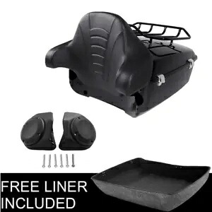 キングパック トランクトップマウントパッド スピーカー付き ハーレーツアーパックツーリング14以降に適合 King Pack Trunk Top Mount Pad w/Speakers Fit For Harley Tour Pak Touring 14-up 【並行輸入品】