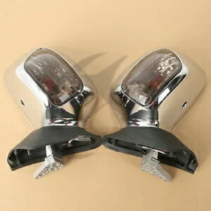 スモークレンズバックミラーサイドミラーターンシグナルホンダゴールドウィング GL1800 01-17 Smoke Lens Rearview Side Mirror Turn Signal Fit For Honda Goldwing GL1800 01-17 【並行輸入品】