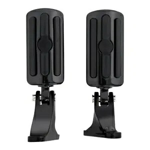 ブラック パッセンジャー フットペグ ミニ マウント ハーレー ツーリング ストリート グライド 93-21 20 に適合 Black Passenger Footpegs Mini Mount Fit For Harley Touring Street Glide 93-21 20 【並行輸入品】