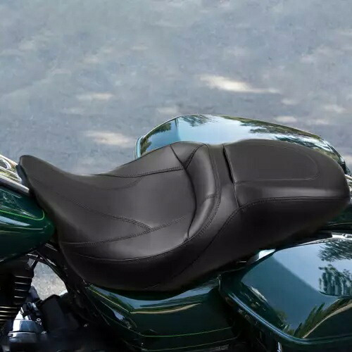 ブラック ドライバー ライダー パッセンジャー シート ハーレー ツーリング CVO ロード グライド 09-21 に適合 Black Driver Rider Passenger Seat Fit For Harley Touring CVO Road Glide 09-21 【並行輸入品】