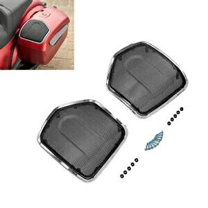 ペアサドルバッグ蓋スピーカーグリル インディアンロードマスター限定 2021-2024 に適合 Pair Saddlebag Lid Speakers Grills Fit For Indian Roadmaster Limited 2021-2024 【並行輸入品】