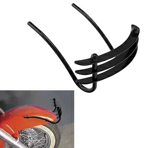 ブラックフロントフェンダートリムバンパーグリルハーレーソフテイルFXSTアルミに適合 Black Front Fender Trim Bumper Grill Fit For Harley Softail FXST Aluminum 【並行輸入品】