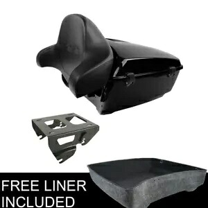 キングパック トランク バックレスト ソロマウント付き ハーレー ツーリング ストリート グライド 14-23 に適合 King Pack Trunk Backrest w/Solo Mount Fit For Harley Touring Street Glide 14-23 【並行輸入品】
