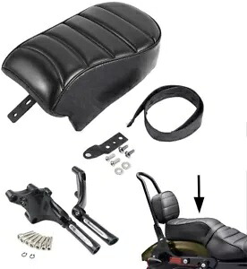 助手席&フットペグマウント ハーレー スポーツスター アイアン 883 16-2023 ブラックに適合 Passenger Seat & Footpegs Mount Fit For Harley Sportster Iron 883 16-2023 Black 【並行輸入品】