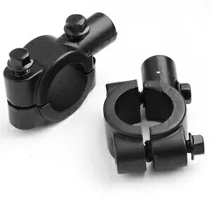 アルミニウム 10mm カスタムミラー クランプオンマウントアダプター 7/8インチハンドルバーに適合 ブラック Aluminum 10mm Custom Mirrors Clamp On Mount Adapter Fit For 7/8\