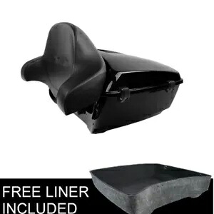ブラックキング トランクラッチ バックレスト付き ハーレーツアーパック ロードグライドキング 14-23用 Black King Trunk Latch w/ Backrest Fit For Harley Tour Pak Road Glide King 14-23 【並行輸入品】