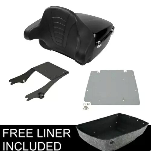 キングパック トランク バックレスト 2 アップ マウント プレート付き ハーレー ツアーパック ツーリング 97-08 に適合 King Pack Trunk Backrest w/2 Up Mount Plate Fit For Harley TourPak Touring 97-08 【並行輸入品】