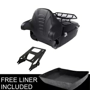 キング トランク パッド トップ レール + マウント ラック ハーレー ツアー パック エレクトラ グライド 14-23 に適合 King Trunk Pad Top Rail + Mount Rack Fit For Harley Tour Pak Electra Glide 14-23 【並行輸入品】