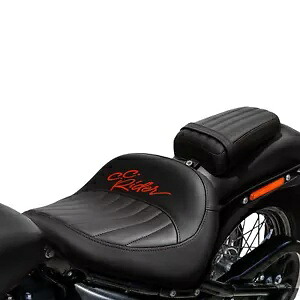 PU レザー運転席 & 助手席ハーレーソフテイルストリートボブ 2018-2023 に適合 PU Leather Driver & Passenger Seat Fit For Harley Softail Street Bob 2018-2023 【並行輸入品】