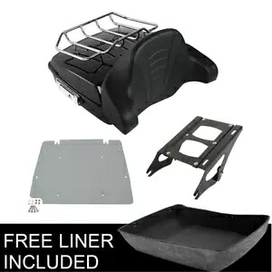 みじん切りトランクパッドラック ベースプレート付き ハーレーツアーパック ストリートグライド 14-23用 Chopped Trunk Pad Rack w/Base Plate Fit For Harley Tour Pak Street Glide 14-23 【並行輸入品】