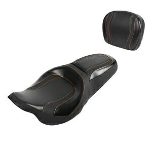 運転席 助手席 リアバックレスト付き ハーレー エレクトラ ロード グライド 14-23 に適合 Driver Passenger Seat W/ Rear Backrest Fit For Harley Electra Road Glide 14-23 【並行輸入品】