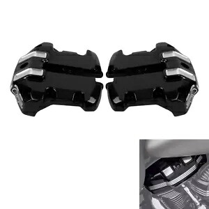 ブラックアッパーロッカーボックスカバー ハーレーツーリング 2017-2023 ソフテイル 18 以降に適合 Black Upper Rocker Box Covers Fit For Harley Touring 2017-2023 Softail 18-later 【並行輸入品】