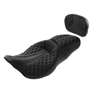 運転席助手席後部背もたれパッドハーレーロードストリートグライド 09-23 に適合 Driver Passenger Seat Rear Backrest Pad Fit For Harley Road Street Glide 09-23 【並行輸入品】