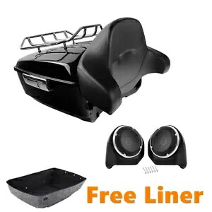 キング トランク パッド バックレスト トップ ラック スピーカー ハーレー ストリート ロード グライド 14-24 に適合 King Trunk Pad Backrest Top Rack Speakers Fit For Harley Street Road Glide 14-24 【並行輸入品】