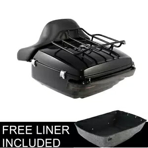 King トランクパッドトップラック LED テールライトハーレーツーリングロードキング 14 以降に適合 King Trunk Pad Top Rack LED Tail Light Fit For Harley Touring Road King 14-later 【並行輸入品】