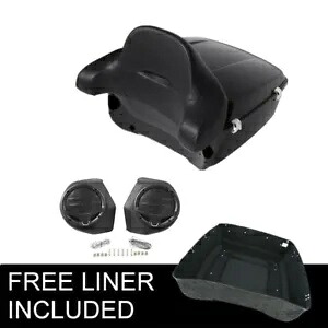 キング トランク バックレスト スピーカー付き ハーレー ツアーパック ツーリング ロードキング 14-23 に適合 King Trunk Backrest w/ Speakers Fit For Harley Tour Pak Touring Road King 14-23 【並行輸入品】