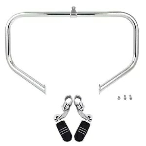 クローム エンジン ガード クラッシュ バー & フットペグ ハーレー エレクトラグライド 09 以降に適合 Chrome Engine Guard Crash Bar & Foot Pegs Fit For Harley Electra Glide 09-later 【並行輸入品】