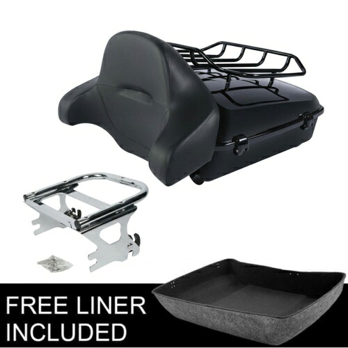チョップド トランク パッド 荷物 マウントラック付き ハーレー ツアーパック ストリート グライド 97-08 に適合 Chopped Trunk Pad Luggage w/Mount Rack Fit For Harley TourPak Street Glide 97-08 【並行輸入品】