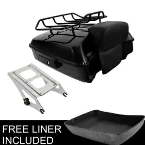 ラッチパッド付きチョップドトランク 2UP ラック ハーレーツアーパックエレクトラグライド 14 アップに適合 Chopped Trunk W/Latch Pad 2UP Rack Fit For Harley Tour Pak Electra Glide 14-up 【並行輸入品】