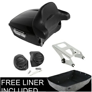 キングトランク バックレスト スピーカー マウント付き ハーレー ツアーパック ロード グライド 14-23 に適合 King Trunk Backrest Speakers w/ Mount Fit For Harley Tour-pak Road Glide 14-23 【並行輸入品】