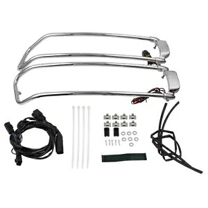 サドルバッグ蓋トップレール LED ライトハーレーツーリングエレクトラロードグライド 14-UP に適合 Saddlebag Lid Top Rail LED Light Fit For Harley Touring Electra Road Glide 14-UP 【並行輸入品】
