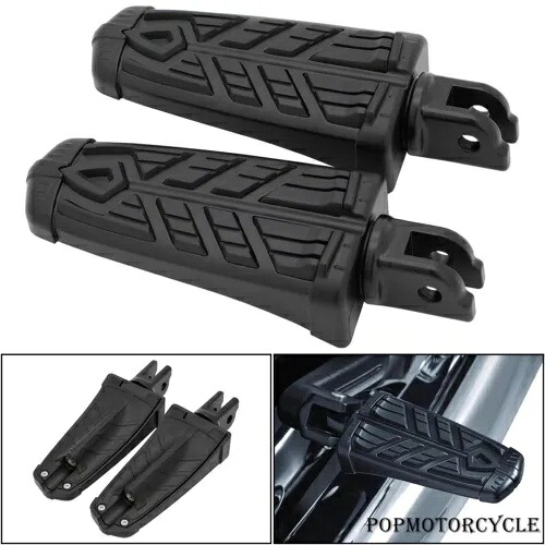ブラックフロントドライバーフットペグフットレストハーレーソフテイルストリートファットボブ2018-2023用 Black Front Driver Foot Peg Footrest For Harley Softail Street Fat Bob 2018-2023 【並行輸入品】