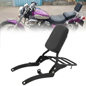 ブラックバックレストシーシーバー 荷物ラック付き ヤマハ ビラーゴ 400 535 XV400 XV535用 Black Backrest Sissy Bar w/ Luggage Rack For Yamaha Virago 400 535 XV400 XV535 【並行輸入品】
