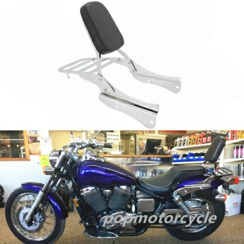 クローム シーシーバー 荷物ラック バックレスト付き ホンダ シャドウ スピリット VT750DC 01-08用 Chrome Sissy Bar w/ Luggage Rack Backrest for Honda Shadow Spirit VT750DC 01-08 【並行輸入品】