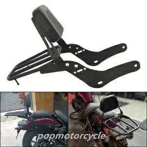 バックレスト シーシーバー パッド 荷物ラック ホンダ Rebel 1100 CMX1100 2021-2023 2022用 Backrest Sissy Bar Pad Luggage Rack for Honda Rebel 1100 CMX1100 2021-2023 2022 【並行輸入品】