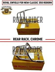 ロイヤルエンフィールド New Classic 350 Reborn「リアラック、クローム」に適合 Fits Royal Enfield New Classic 350 Reborn \