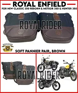 エンフィールド ソフト パニア ペア ブラウン ハンター 350 & メテオ 350 & クラシック 350 に適合 Fits Enfield SOFT PANNIER PAIR Brown For HUNTER 350 & METEOR 350 & CLASSIC 350 【並行輸入品】