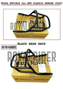 New Classic Reborn 350CC用ロイヤルエンフィールドブラックリアラックに適合 Fits Royal Enfield Black Rear Rack for New Classic Reborn 350CC 【並行輸入品】