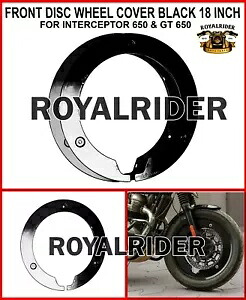 フロントディスクホイールカバー ブラック 18 インチ ロイヤル フィールド インターセプター 650 & GT 650用 FRONT DISC WHEEL COVER BLACK 18 INCH FOR ROYAL ENFIELD INTERCEPTOR 650 & GT 650 【並行輸入品】