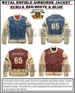 ロイヤルエンフィールドエクリュ&レッド/ホワイト&ブルーエアボーンレザージャケットに適合- Fits Royal Enfield ECRU & RED/WHITE & BLUE AIRBORNE LEATHER JACKET- 【並行輸入品】