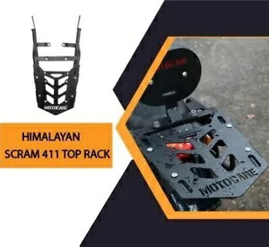 プレート付きキャリア、ブラック ロイヤルエンフィールドヒマラヤン&スクラム411に適合 CARRIER WITH PLATE, BLACK Fit For Royal Enfield Himalayan & Scram 411 【並行輸入品】