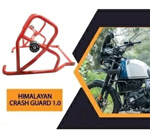 デュアルスライダー付きクラッシュガード - レッド タイプ 1 ヒマラヤン 411 に適合 CRASH GUARD WITH DUAL SLIDER - RED TYPE 1 Fit For Himalayan 411 【並行輸入品】