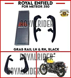 ロイヤルエンフィールド「グラブレール LH & RH、ブラック」Meteor 350 に適合 - 速達配送 Fits Royal Enfield \