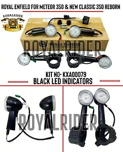 New Classic 350 REBORN & METEOR 350用ロイヤルエンフィールドLEDインジケーターブラックに適合 Fits Royal Enfield LED INDICATORS BLACK For New Classic 350 REBORN & METEOR 350 【並行輸入品】