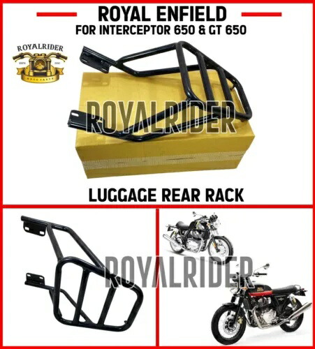 ロイヤルエンフィールド荷物リアラックインターセプター 650 & GT 650 に適合 Fits Royal Enfield LUGGAGE REAR RACK For Interceptor 650 & GT 650 【並行輸入品】