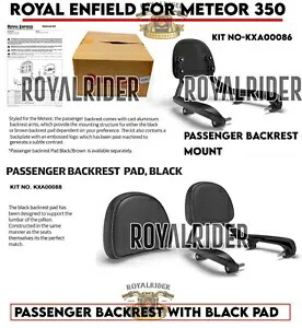 METEOR 350用のブラックパッド付きロイヤルエンフィールド助手席背もたれに適合 Fits Royal Enfield PASSENGER BACKREST WITH BLACK PAD FOR METEOR 350 【並行輸入品】 42,185円
