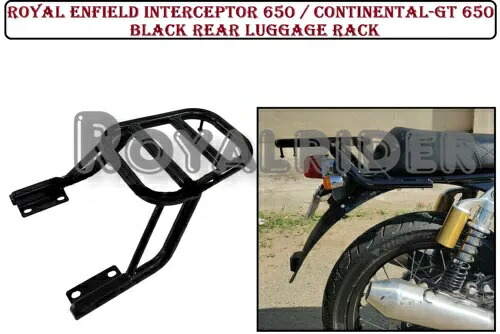 ロイヤル エンフィールド インターセプター 650 / コンチネンタル GT 650 ブラック リア ラゲッジ ラック ROYAL ENFIELD INTERCEPTOR 650 / CONTINENTAL GT 650 BLACK REAR LUGGAGE RACK 【並行輸入品】