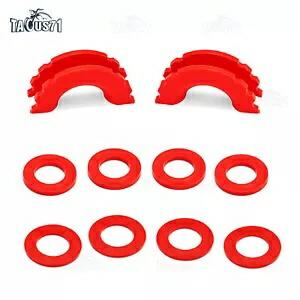 ペア シャックル アイソレーター D リング カバー保護ガード 車 トラック ジープ SUV レッド Pair Shackle Isolator D-Ring Cover Protection Guard for Car Truck Jeep SUV Red 【並行輸入品】