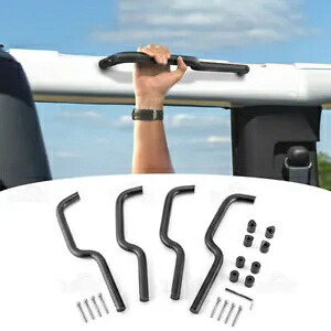 4 個フロントリアロールバーグラブハンドルアルミグリップハンドル 2021-2024 ブロンコ 4PCS Front Rear Roll Bar Grab Handles Aluminum Grip Handle For 2021-2024 Bronco 【並行輸入品】