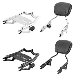 パッセンジャーシーシーバーバックレスト |荷物ラック ハーレーストリートロードグライド 09-2024用 Passenger Sissy Bar Backrest | Luggage Rack For Harley Street Road Glide 09-2024 【並行輸入品】